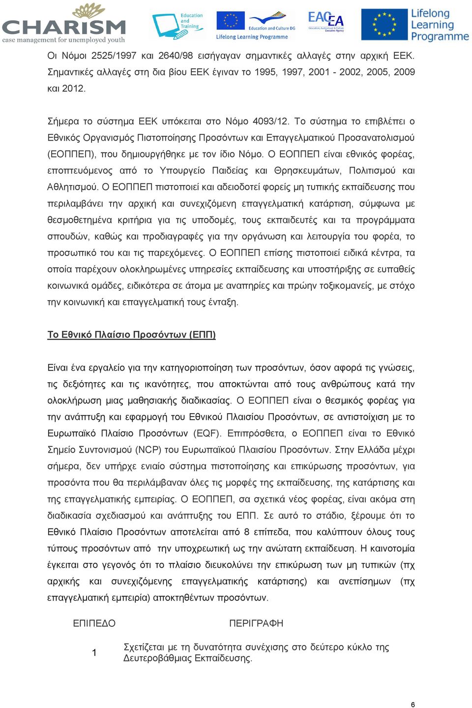 Ο ΕΟΠΠΕΠ είναι εθνικός φορέας, εποπτευόµενος από το Υπουργείο Παιδείας και Θρησκευµάτων, Πολιτισµού και Αθλητισµού.