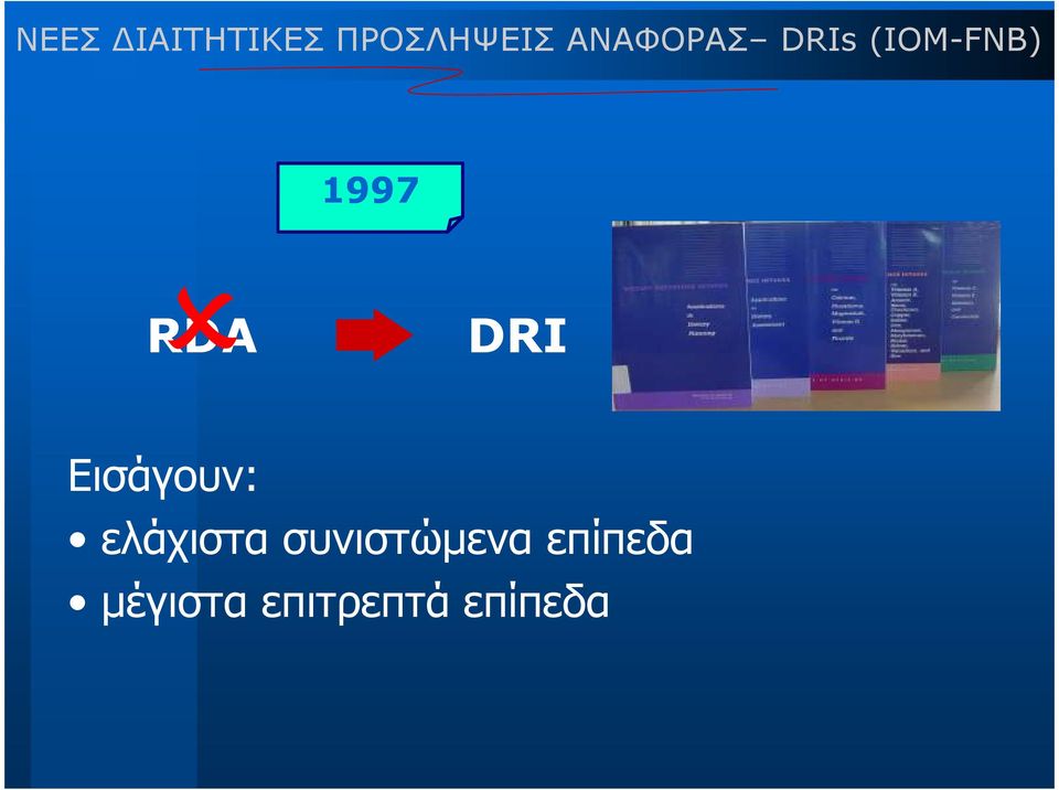 RDA DRI Εισάγουν: ελάχιστα