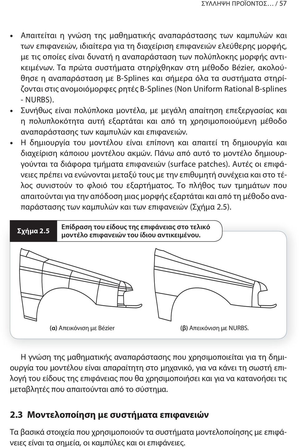 Τα πρώτα συστήματα στηρίχθηκαν στη μέθοδο Bézier, ακολούθησε η αναπαράσταση με Β Splines και σήμερα όλα τα συστήματα στηρίζονται στις ανομοιόμορφες ρητές Β Splines (Non Uniform Rational B splines