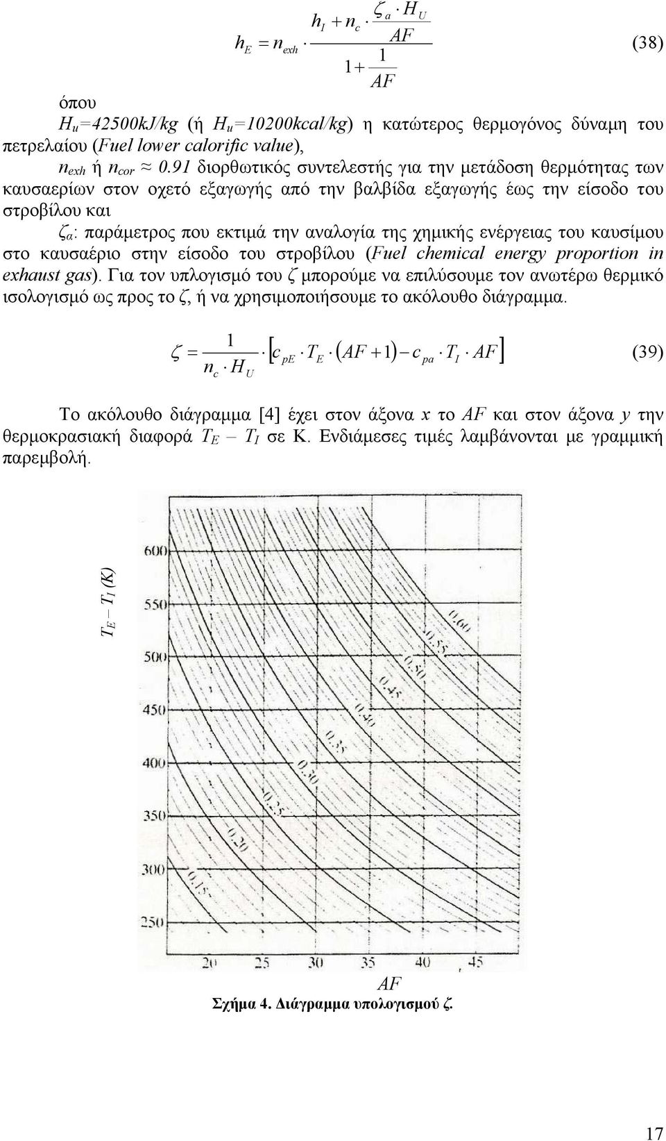 ενέργειας του καυσίμου στο καυσαέριο στην είσοδο του στροβίλου (Fuel chemicl energy proportion in exhust gs).