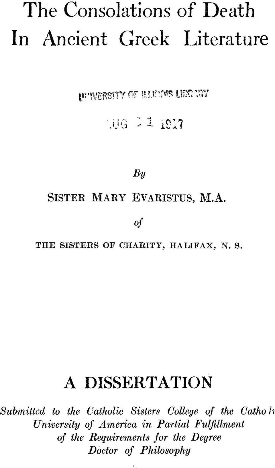 STERS OF CHARITY, HALIFAX, N. S.