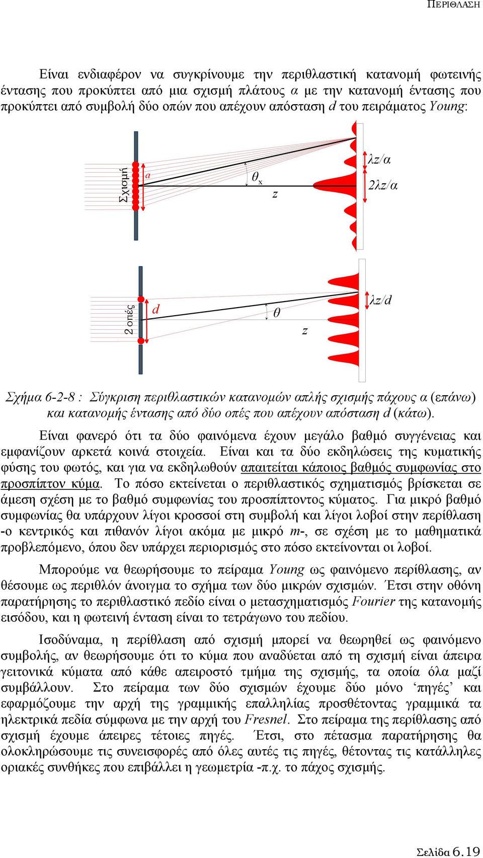 απέχουν απόσταση d (κάτω). Είναι φανερό ότι τα δύο φαινόµενα έχουν µεγάλο βαθµό συγγένειας και εµφανίζουν αρκετά κοινά στοιχεία.