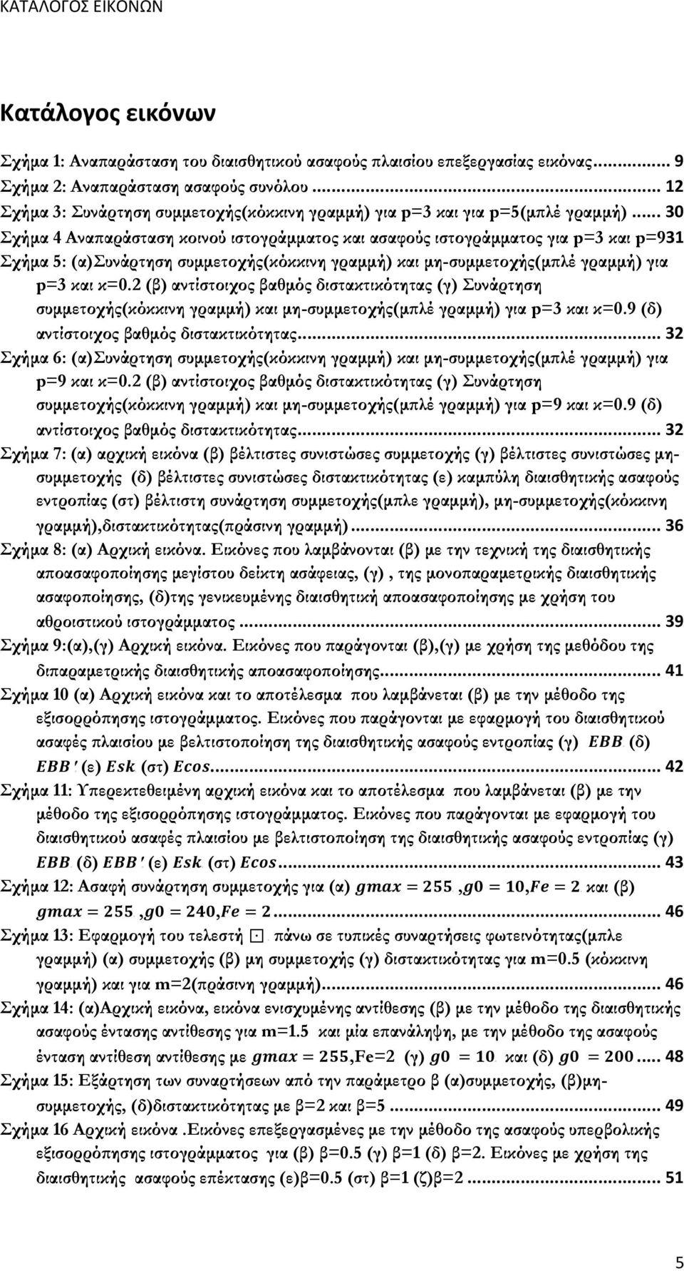 .. 30 Σχήμα 4 Αναπαράσταση κοινού ιστογράμματος και ασαφούς ιστογράμματος για p=3 και p=9 31 Σχήμα 5: (α)συνάρτηση συμμετοχής(κόκκινη γραμμή) και μη-συμμετοχής(μπλέ γραμμή) για p=3 και κ=0.