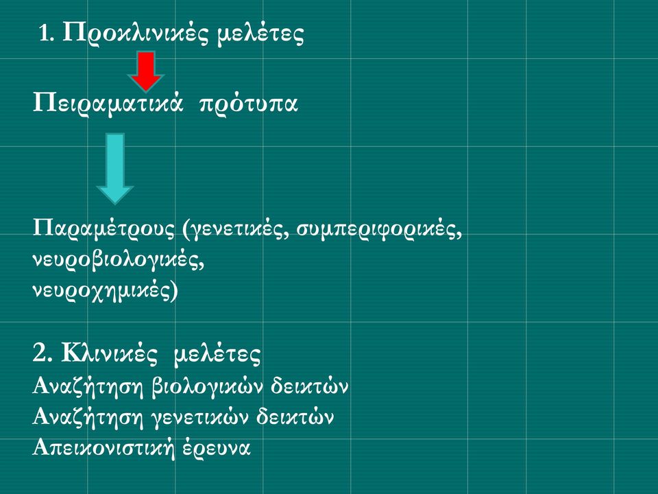 νευροβιολογικές, νευροχημικές) 2.