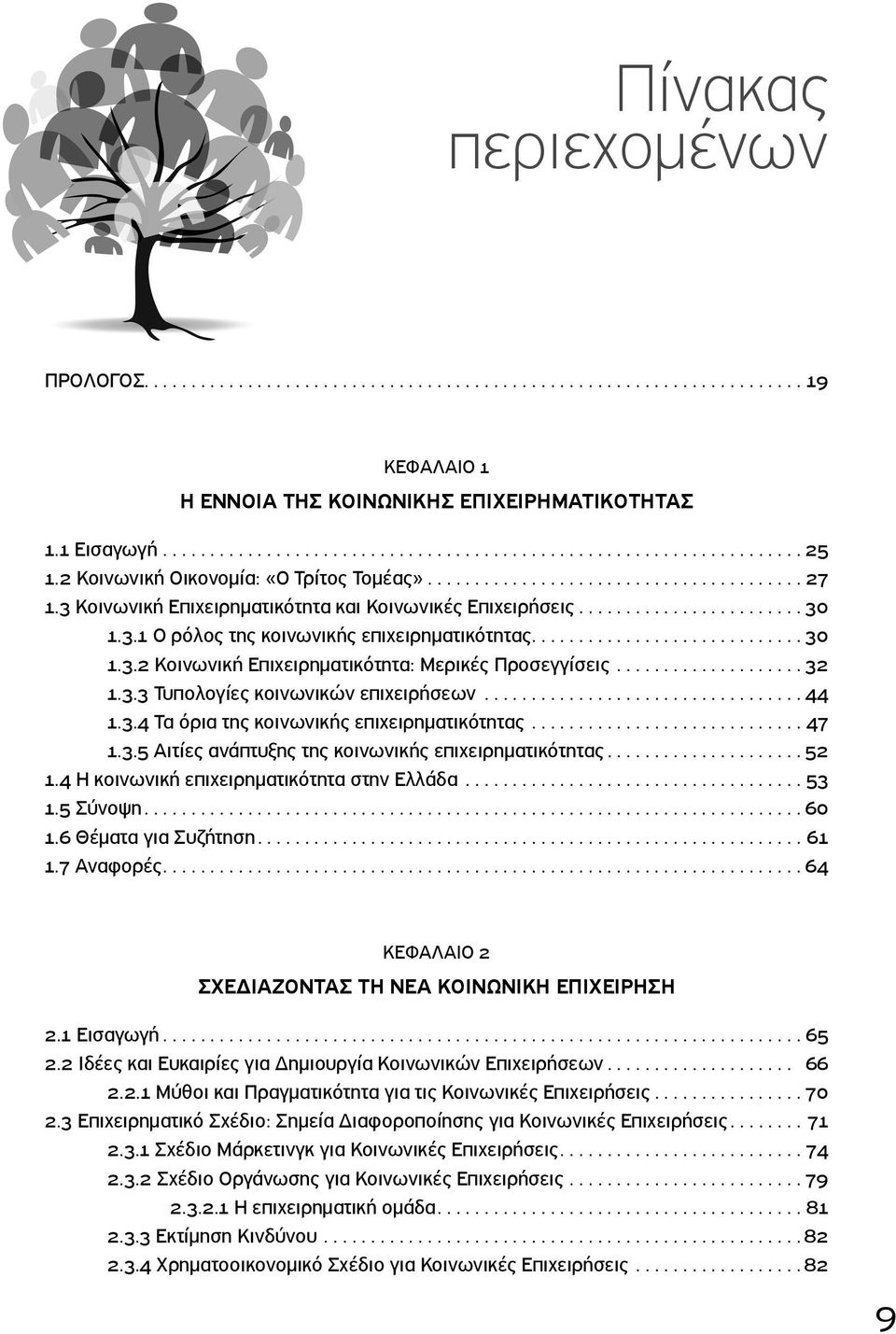 .............................. Κοινωνική Επιχειρηματικότητα: Μερικές Προσεγγίσεις...................... Τυπολογίες κοινωνικών επιχειρήσεων.................................... Τα όρια της κοινωνικής επιχειρηματικότητας.