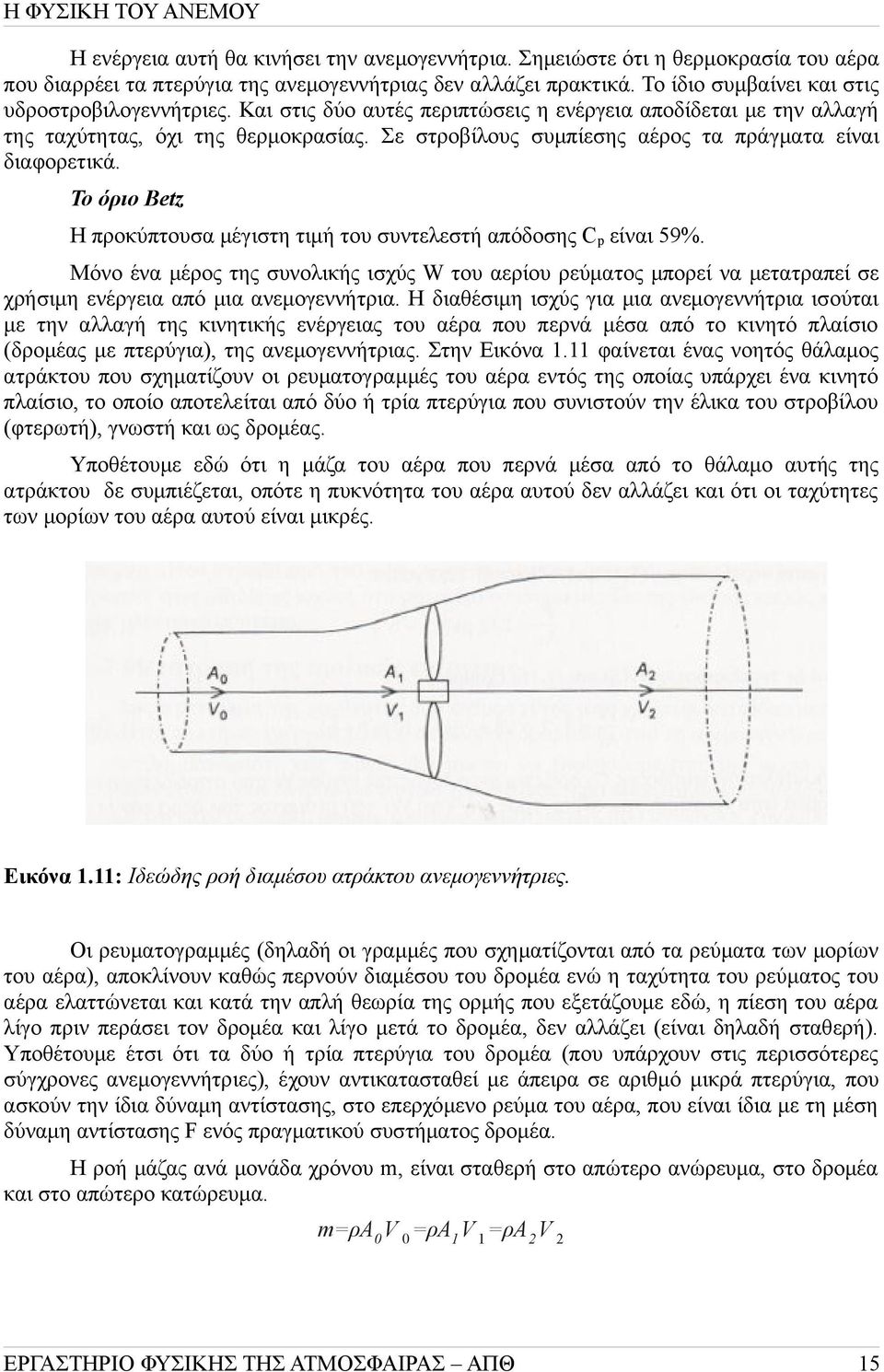 Σε στροβίλους συμπίεσης αέρος τα πράγματα είναι διαφορετικά. Το όριο Betz Η προκύπτουσα μέγιστη τιμή του συντελεστή απόδοσης C p είναι 59%.