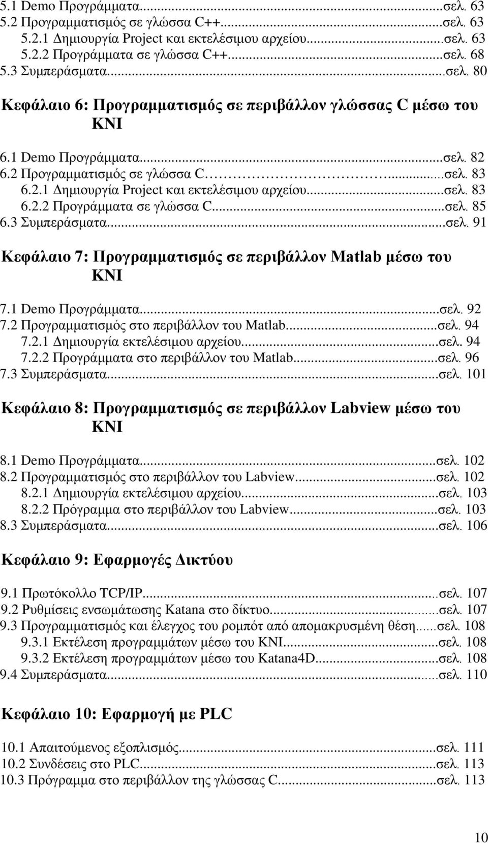 1 Demo Προγράμματα...σελ. 92 7.2 Προγραμματισμός στο περιβάλλον του Matlab...σελ. 94 7.2.1 Δημιουργία εκτελέσιμου αρχείου...σελ. 94 7.2.2 Προγράμματα στο περιβάλλον του Matlab...σελ. 96 7.