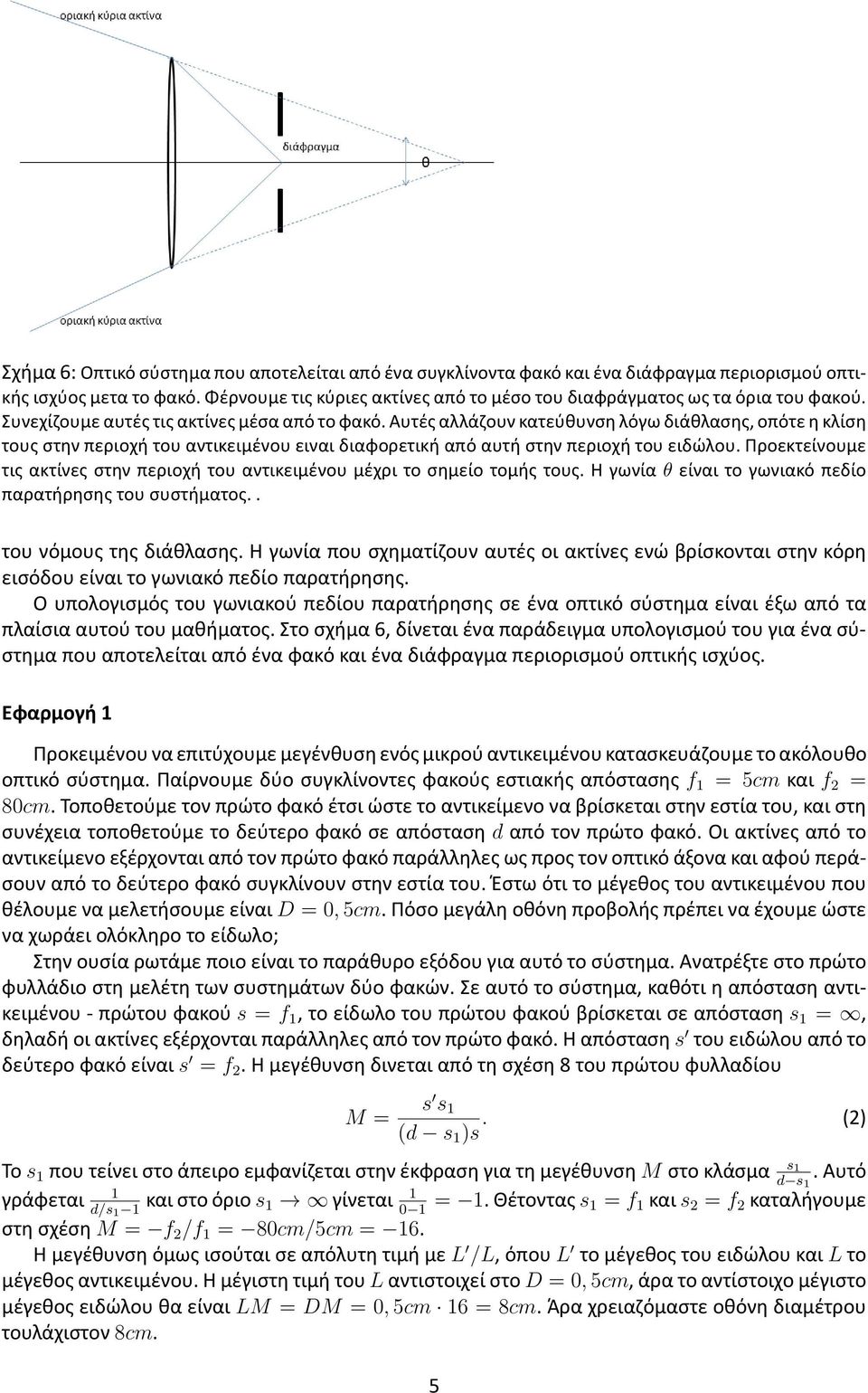 Αυτές αλλάζουν κατεύθυνση λόγω διάθλασης, οπότε η κλίση τους στην περιοχή του αντικειμένου ειναι διαφορετική από αυτή στην περιοχή του ειδώλου.