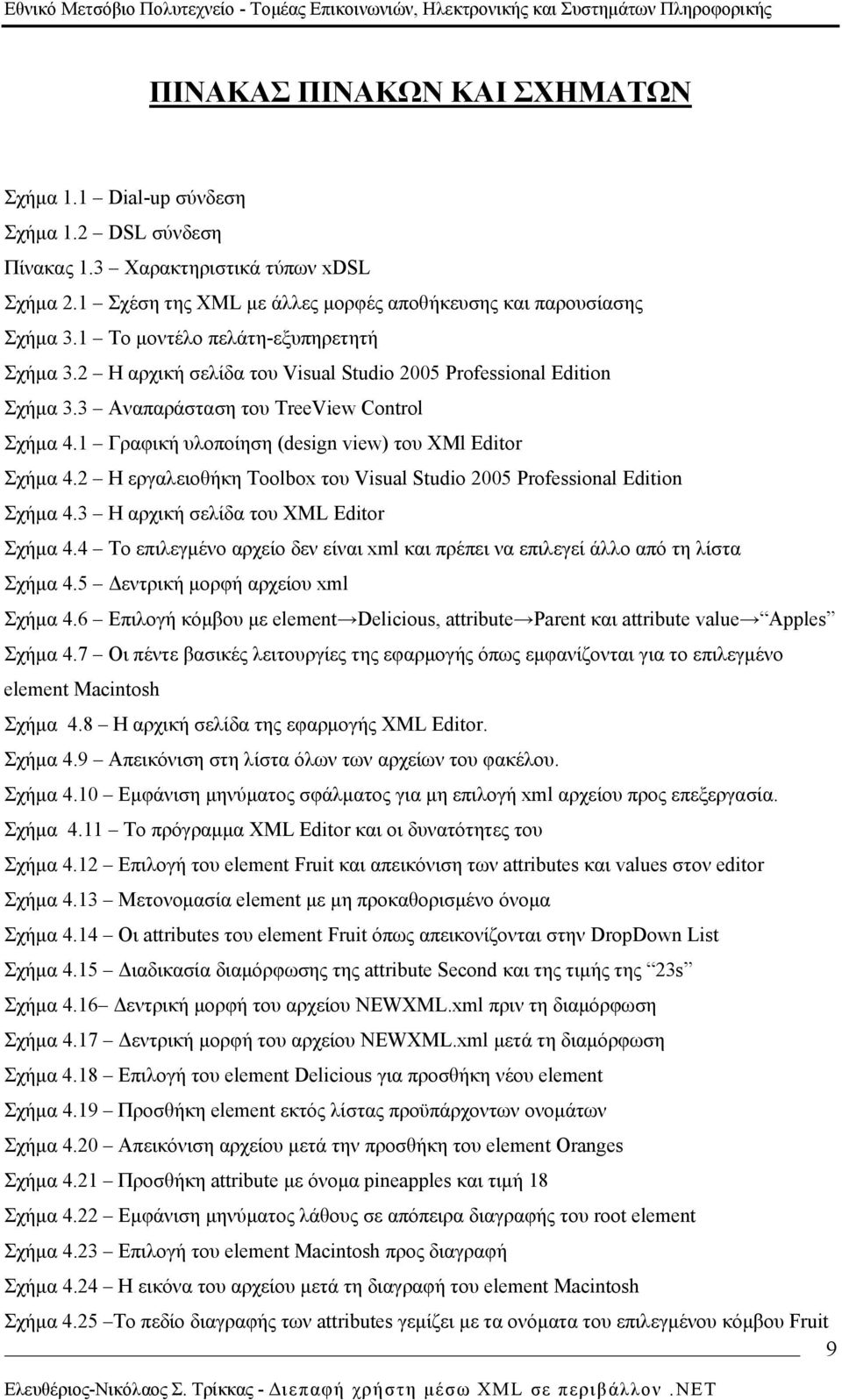 1 Γραφική υλοποίηση (design view) του XMl Editor Σχήμα 4.2 Η εργαλειοθήκη Toolbox του Visual Studio 2005 Professional Edition Σχήμα 4.3 Η αρχική σελίδα του XML Editor Σχήμα 4.
