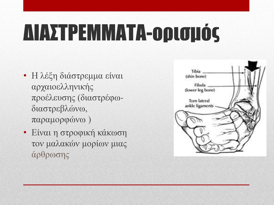 (δηαζηξέθσδηαζηξεβιώλσ, παξακνξθώλσ )