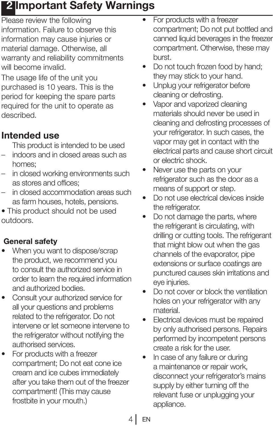 This is the period for keeping the spare parts required for the unit to operate as described.