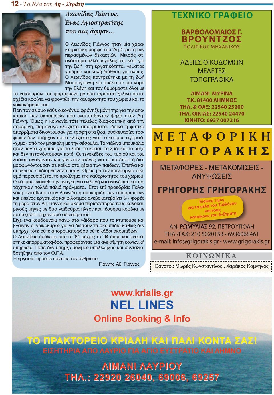 Ο Λεωνίδας παντρεύτηκε με τη Ζωή Μαυρογιάννη και απέκτησε μία κόρη την Ελένη και τον θυμόμαστε όλοι με το γαϊδουράκι του φορτωμένο με δύο τεράστια ξύλινα αυτοσχέδια κοφίνια να φροντίζει την