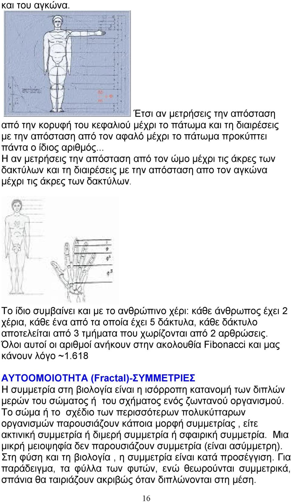 Το ίδιο συμβαίνει και με το ανθρώπινο χέρι: κάθε άνθρωπος έχει 2 χέρια, κάθε ένα από τα οποία έχει 5 δάκτυλα, κάθε δάκτυλο αποτελείται από 3 τμήματα που χωρίζονται από 2 αρθρώσεις.