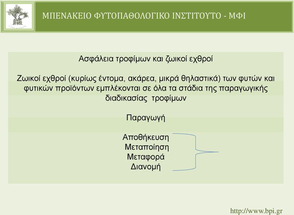 προϊόντων εμπλέκονται σε όλα τα στάδια της παραγωγικής