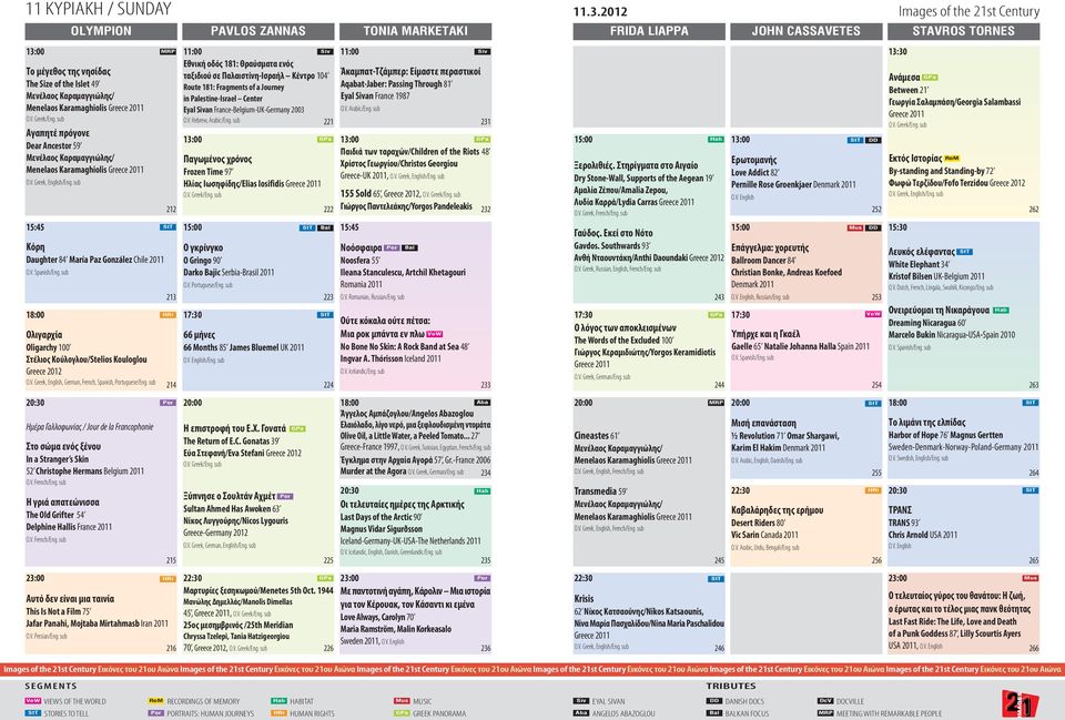 sub 221 231 Παγωμένος χρόνος Frozen Time 97 Ηλίας Ιωσηφίδης/Elias Iosifidis Παιδιά των ταραχών/children of the Riots 48 Χρίστος Γεωργίου/Christos Georgiou Greece-UK 2011, 155 Sold 65,, 212 222
