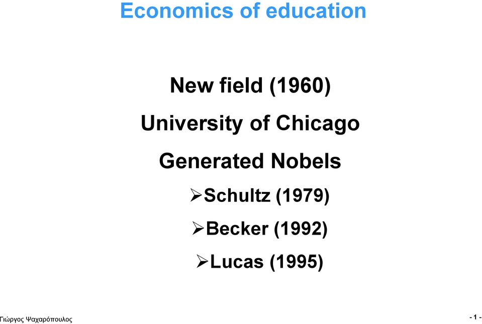 Chicago Generated Nobels