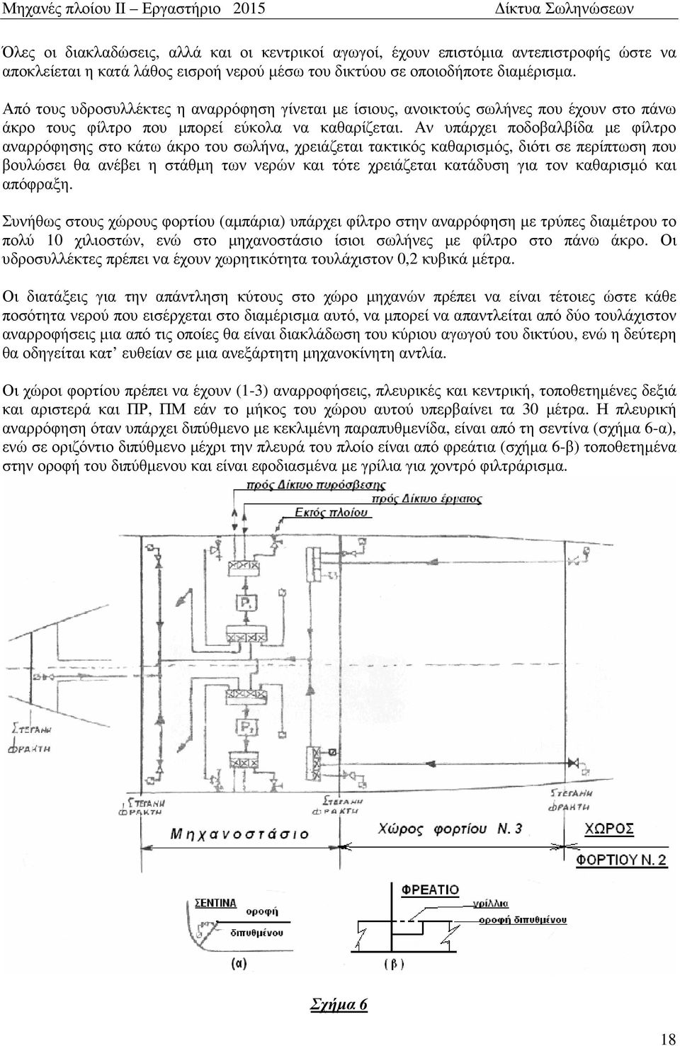 Αν υπάρχει ποδοβαλβίδα µε φίλτρο αναρρόφησης στο κάτω άκρο του σωλήνα, χρειάζεται τακτικός καθαρισµός, διότι σε περίπτωση που βουλώσει θα ανέβει η στάθµη των νερών και τότε χρειάζεται κατάδυση για