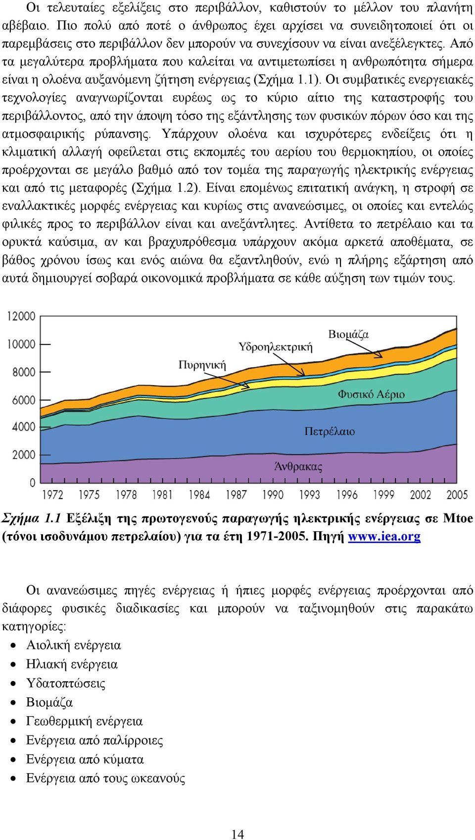 Από τα μεγαλύτερα προβλήματα που καλείται να αντιμετωπίσει η ανθρωπότητα σήμερα είναι η ολοένα αυξανόμενη ζήτηση ενέργειας (Σχήμα 1.1).