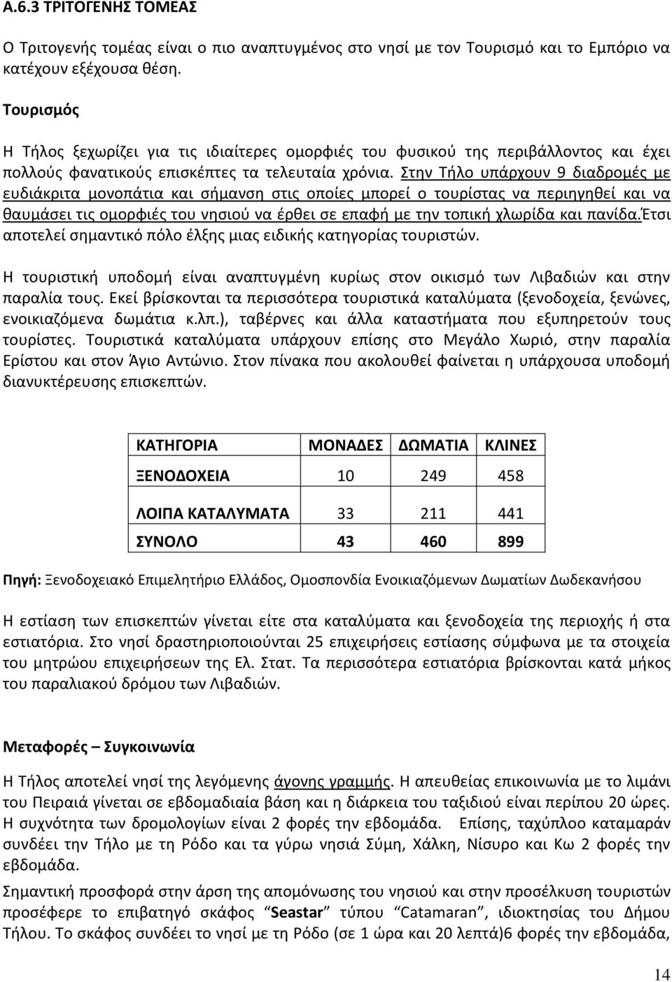 Στην Τήλο υπάρχουν 9 διαδρομές με ευδιάκριτα μονοπάτια και σήμανση στις οποίες μπορεί ο τουρίστας να περιηγηθεί και να θαυμάσει τις ομορφιές του νησιού να έρθει σε επαφή με την τοπική χλωρίδα και