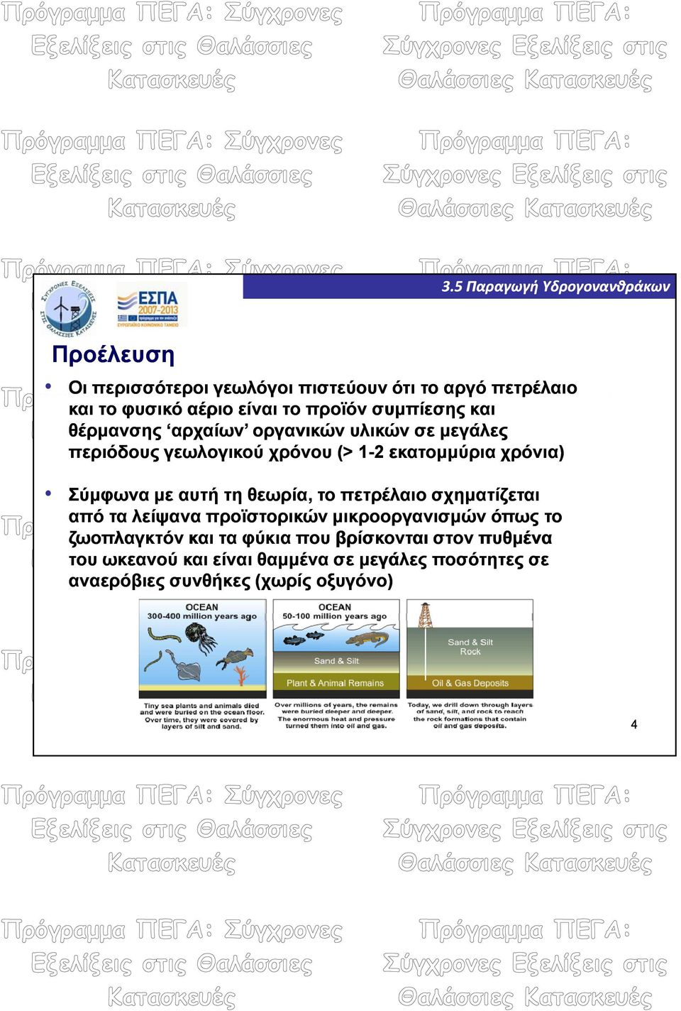 αυτή τη θεωρία, το πετρέλαιο σχηματίζεται από τα λείψανα προϊστορικών μικροοργανισμών όπως το ζωοπλαγκτόν και τα