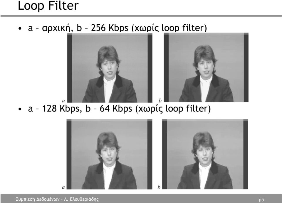 filter) a 128 Kbps, b 64