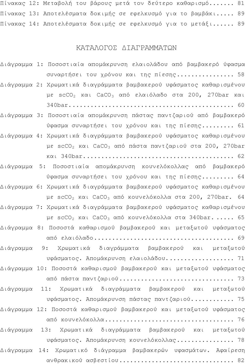 .. 58 Διάγραμμα 2: Χρωματικά διαγράμματα βαμβακερού υφάσματος καθαρισμένου με scco 2 και CaCO 3 από ελαιόλαδο στα 200, 270bar και 340bar.