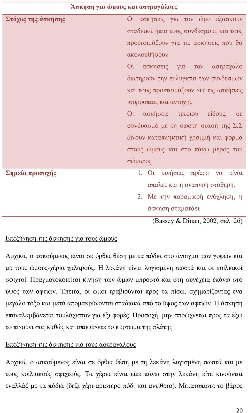 Σ δίνουν καταπληκτική γραμμή και φόρμα στους ώμους και στο πάνω μέρος του σώματος. 1. Οι κινήσεις πρέπει να είναι απαλές και η αναπνοή σταθερή. 2. Με την παραμικρή ενόχληση, η άσκηση σταματάει.