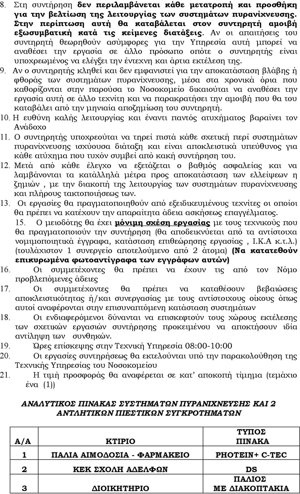 Αν οι απαιτήσεις του συντηρητή θεωρηθούν ασύμφορες για την Υπηρεσία αυτή μπορεί να αναθέσει την εργασία σε άλλο πρόσωπο οπότε ο συντηρητής είναι υποχρεωμένος να ελέγξει την έντεχνη και άρτια εκτέλεση