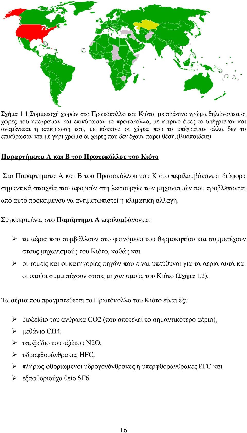 χώρες που το υπέγραψαν αλλά δεν το επικύρωσαν και με γκρι χρώμα οι χώρες που δεν έχουν πάρει θέση.