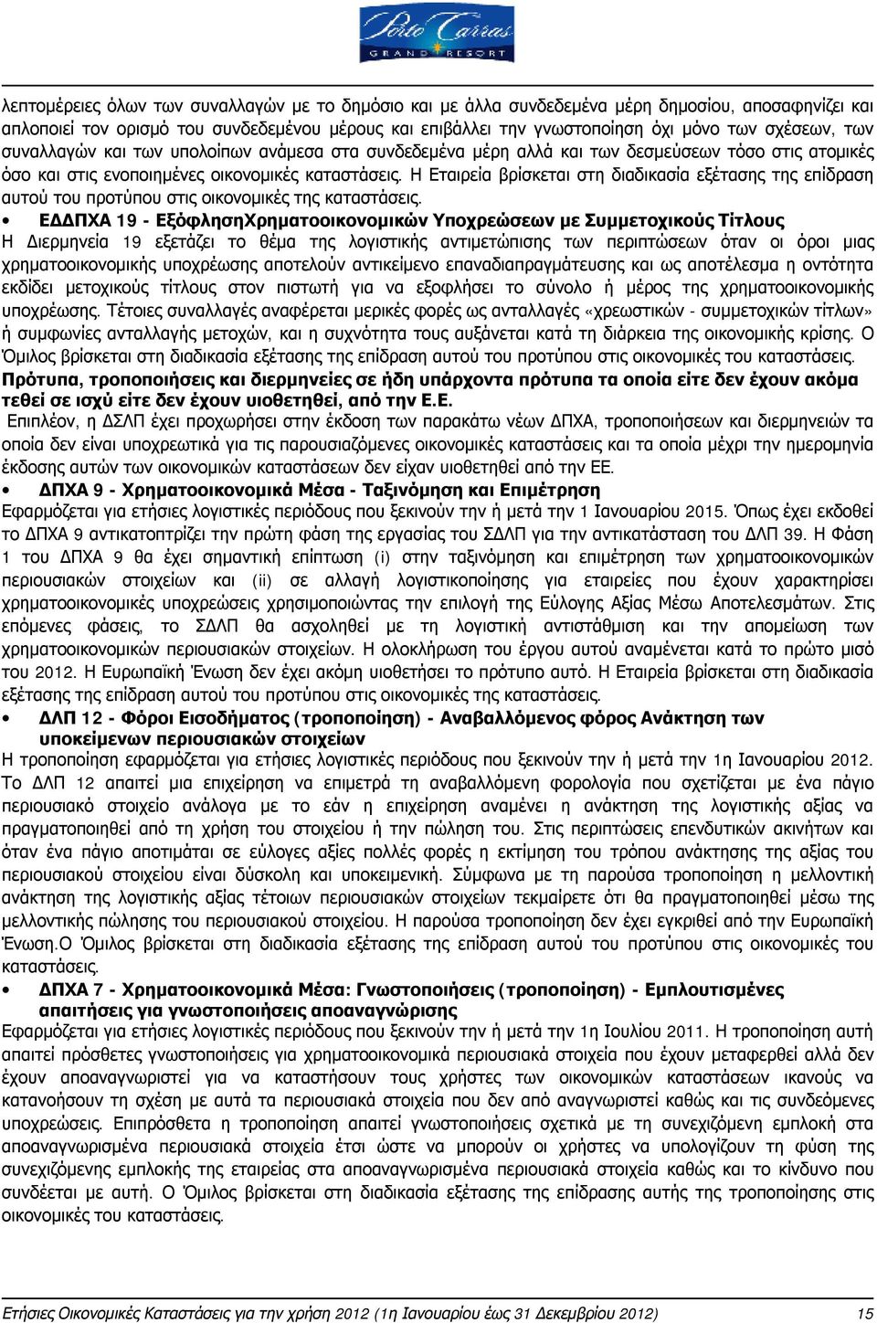 Η Εταιρεία βρίσκεται στη διαδικασία εξέτασης της επίδραση αυτού του προτύπου στις οικονομικές της καταστάσεις.