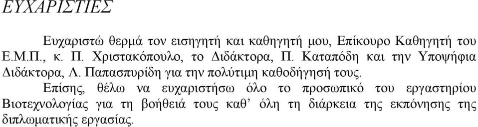 Παπασπυρίδη για την πολύτιμη καθοδήγησή τους.