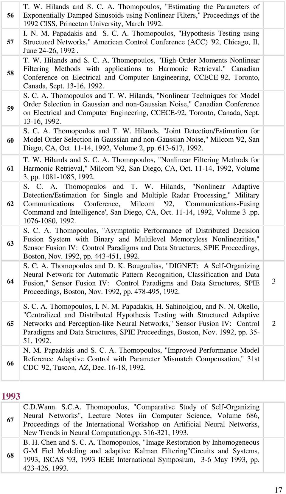 Thomopoulos, "Hypothesis Testing using Structured Networks," Am