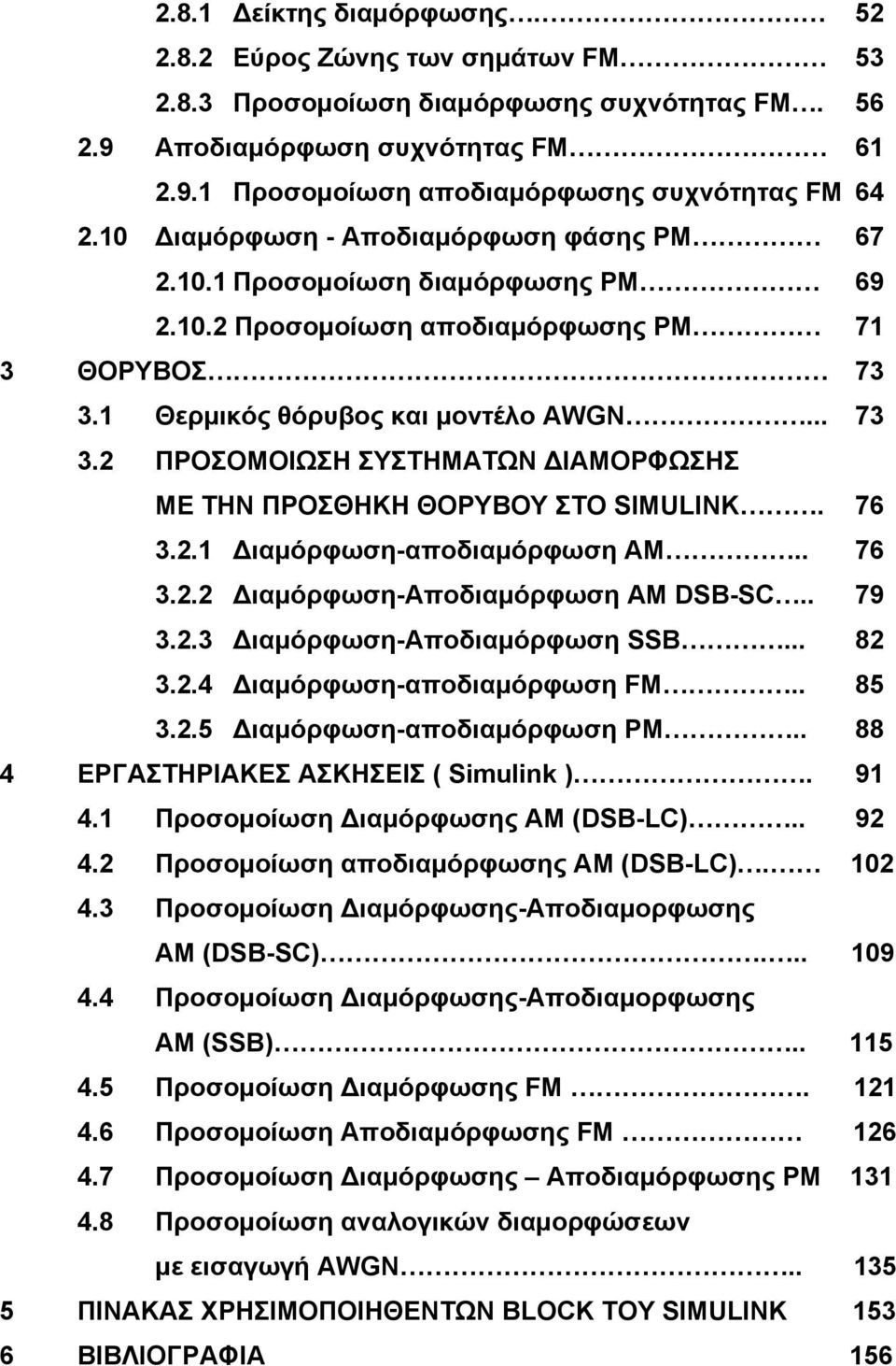 1 Θερμικός θόρυβος και μοντέλο AWGN... 73 3.2 ΠΡΟΣΟΜΟΙΩΣΗ ΣΥΣΤΗΜΑΤΩΝ ΔΙΑΜΟΡΦΩΣΗΣ ΜΕ ΤΗΝ ΠΡΟΣΘΗΚΗ ΘΟΡΥΒΟΥ ΣΤΟ SIMULINK. 76 3.2.1 Διαμόρφωση-αποδιαμόρφωση ΑΜ.. 76 3.2.2 Διαμόρφωση-Αποδιαμόρφωση ΑΜ DSB-SC.