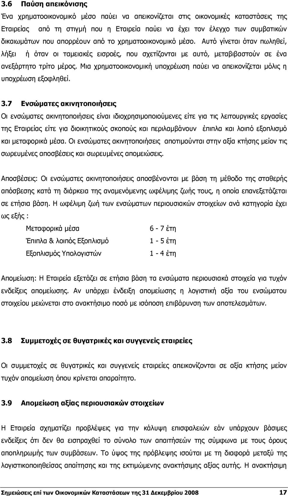 Μια χρηματοοικονομική υποχρέωση παύει να απεικονίζεται μόλις η υποχρέωση εξοφληθεί. 3.