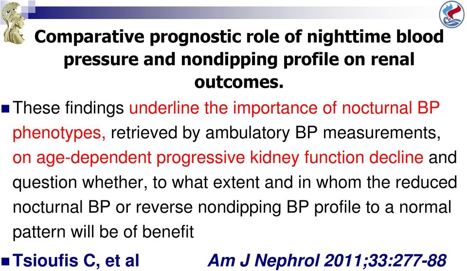 age-dependent progressive kidney function decline and question whether, to what extent and in whom the reduced