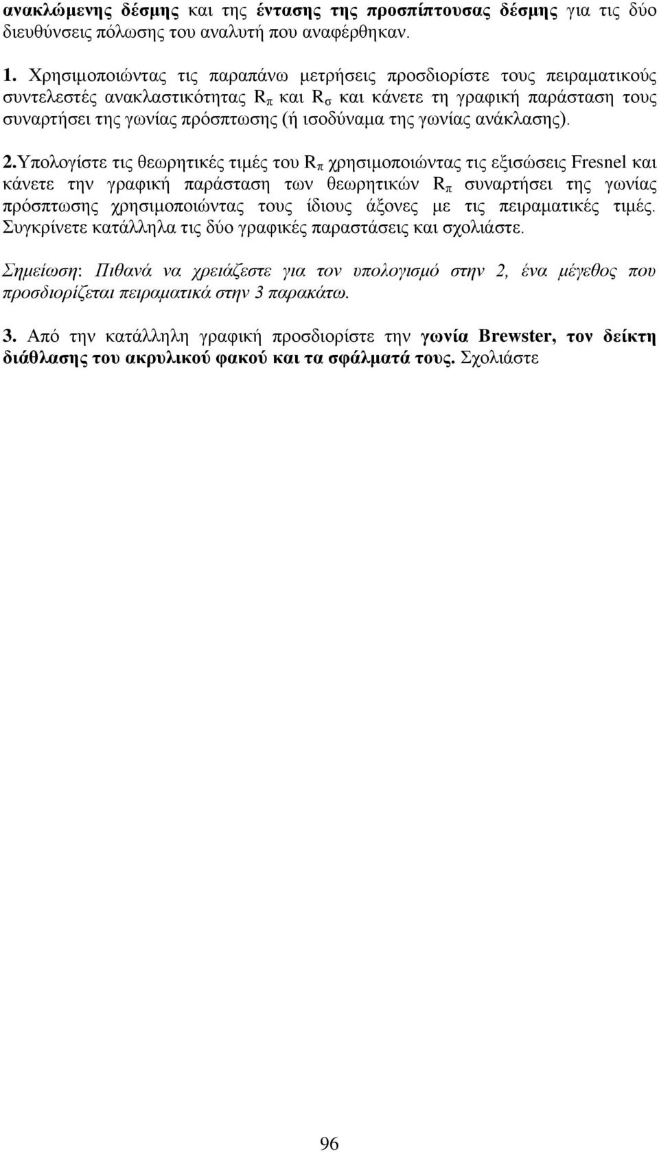 της γωνίας ανάκλασης.
