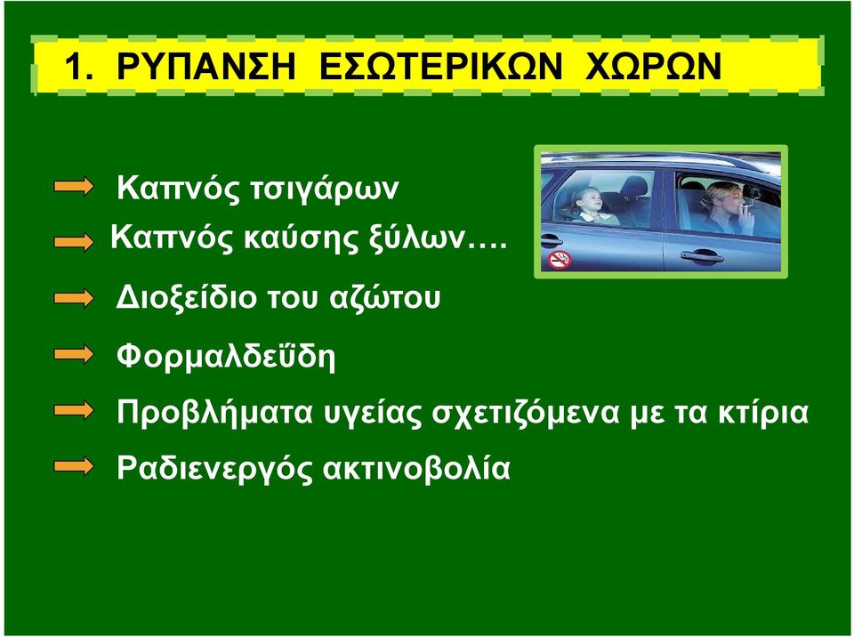 ιοξείδιο του αζώτου Φορμαλδεΰδη