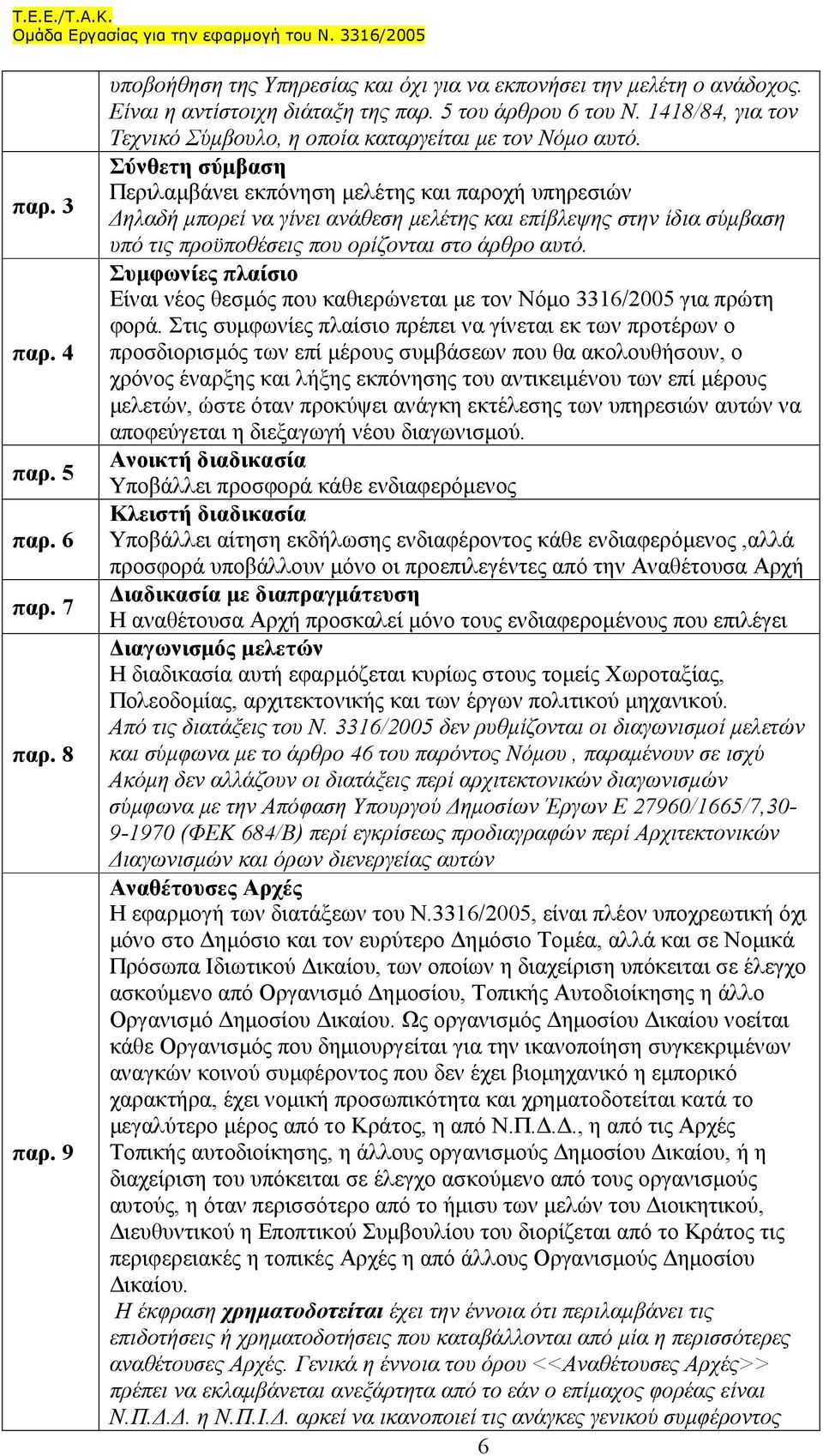 Σύνθετη σύµβαση Περιλαµβάνει εκπόνηση µελέτης και παροχή υπηρεσιών ηλαδή µπορεί να γίνει ανάθεση µελέτης και επίβλεψης στην ίδια σύµβαση υπό τις προϋποθέσεις που ορίζονται στο άρθρο αυτό.