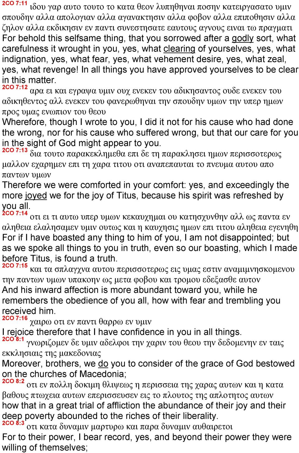 fear, yes, what vehement desire, yes, what zeal, yes, what revenge! In all things you have approved yourselves to be clear in this matter.