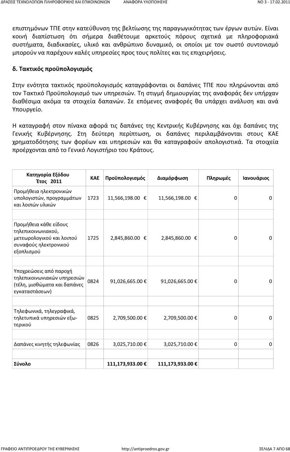 υπηρεσίες προς τους πολίτες και τις επιχειρήσεις. δ.