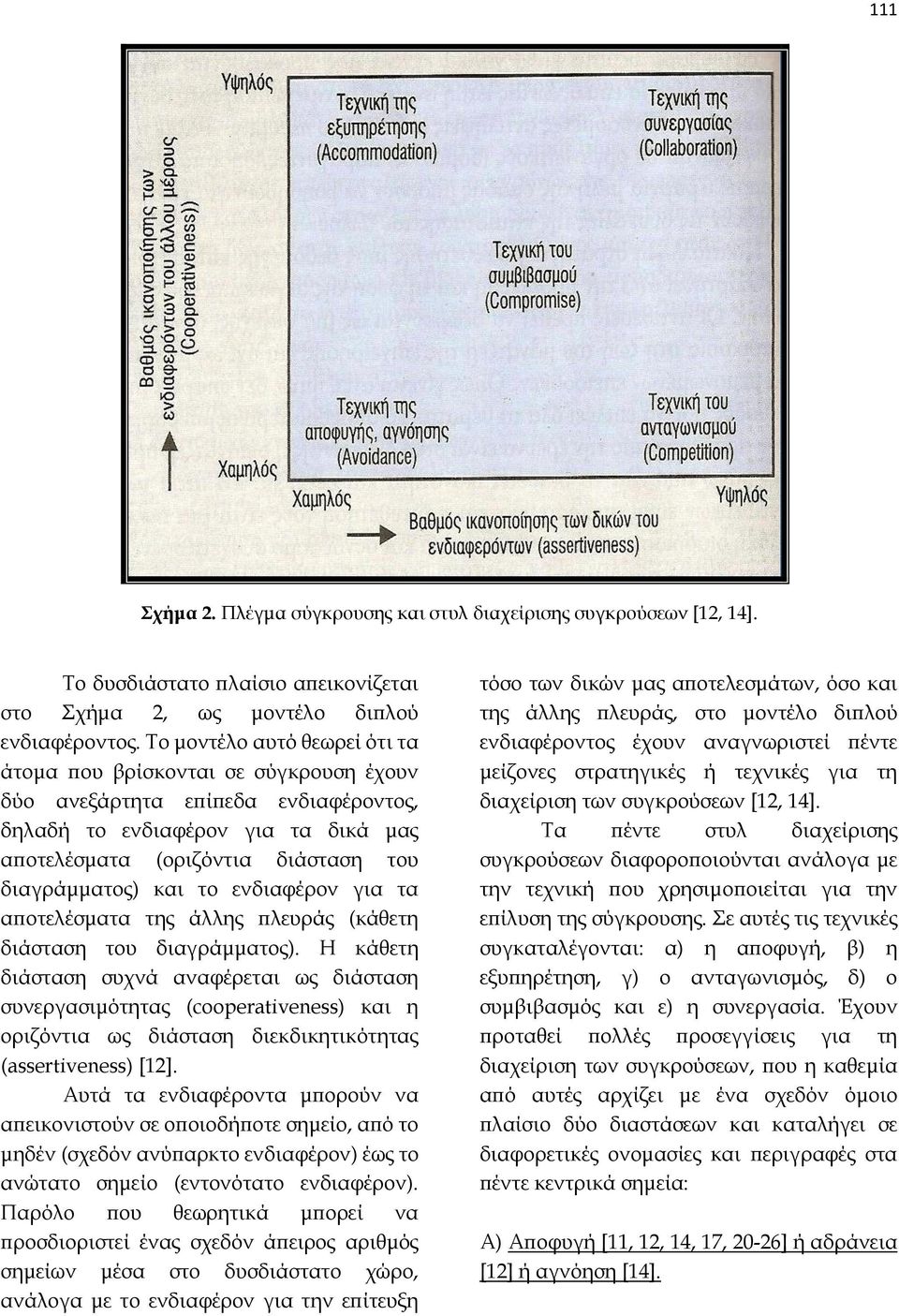 το ενδιαφέρον για τα αποτελέσματα της άλλης πλευράς (κάθετη διάσταση του διαγράμματος).