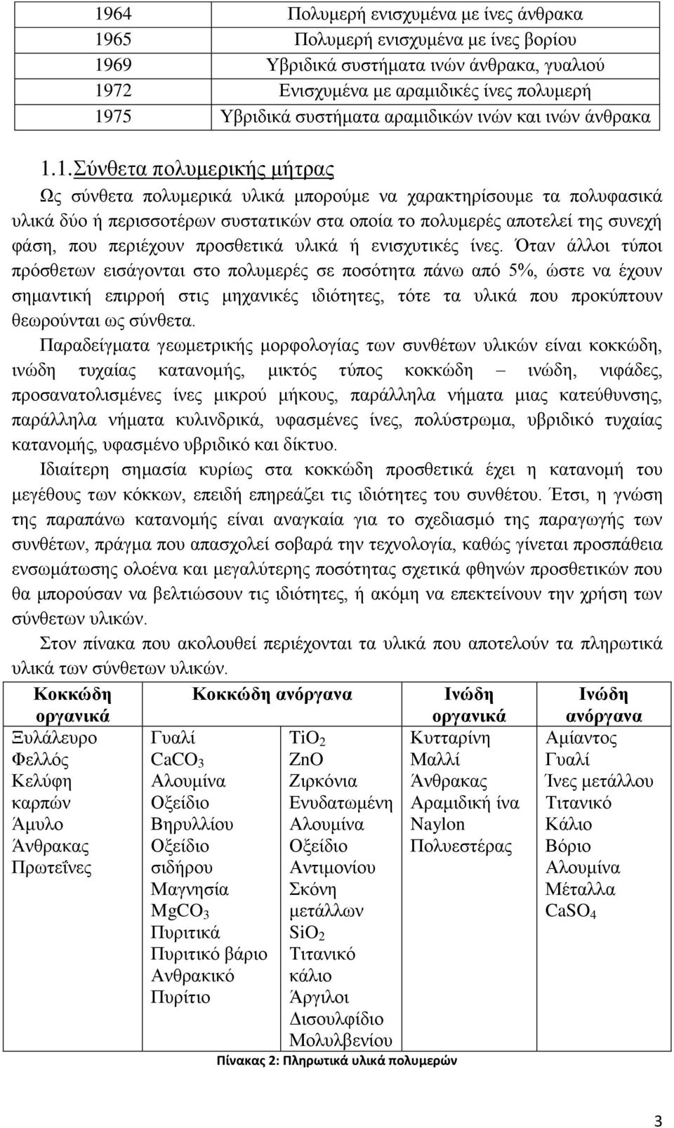 1. Σύνθετα πολυμερικής μήτρας Ως σύνθετα πολυμερικά υλικά μπορούμε να χαρακτηρίσουμε τα πολυφασικά υλικά δύο ή περισσοτέρων συστατικών στα οποία το πολυμερές αποτελεί της συνεχή φάση, που περιέχουν