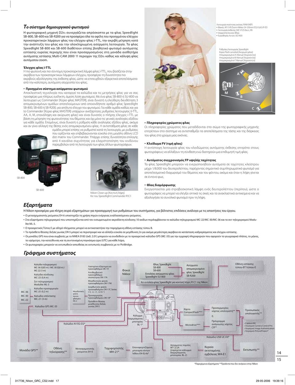 Τα φλας Speedlight SB-800 και SB-600 διαθέτουν επίσης βοηθητικό φωτισμό αυτόματης εστίασης ευρείας περιοχής που είναι προσαρμοσμένος στη μονάδα αισθητήρα αυτόματης εστίασης Multi-CAM 2000 11 περιοχών