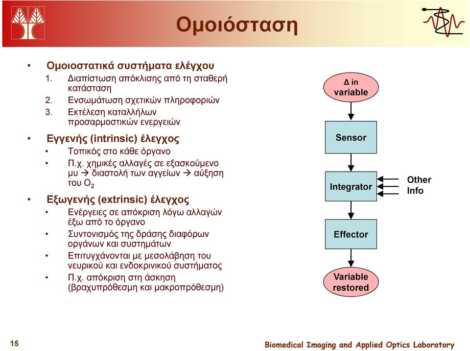 ς Τοπικός στο κάθε όργανο Π.χ.