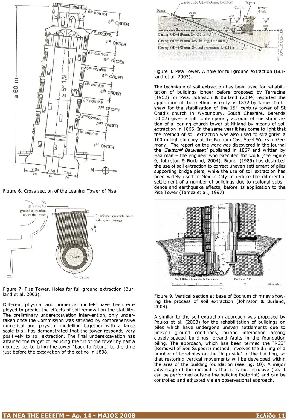 Johnston & Burland (2004) reported the application of the method as early as 1832 by James Trubshaw for the stabilization of the 15 th century tower of St Chad s church in Wybunbury, South Cheshire.