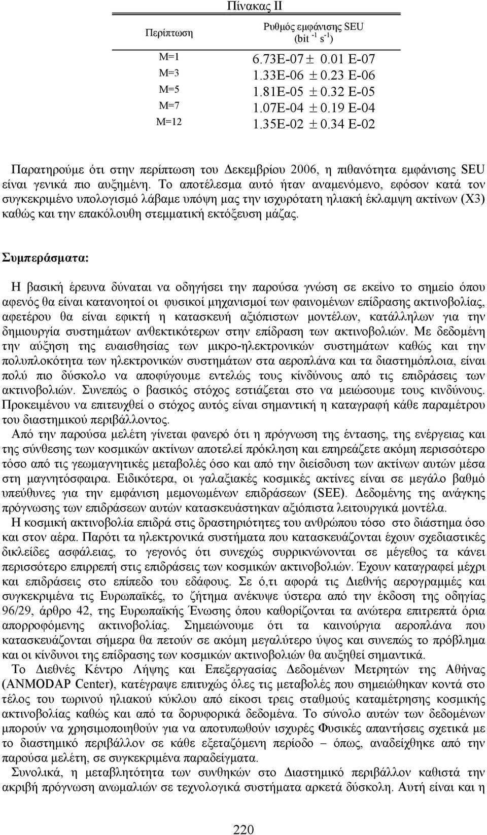 Το αποτέλεσμα αυτό ήταν αναμενόμενο, εφόσον κατά τον συγκεκριμένο υπολογισμό λάβαμε υπόψη μας την ισχυρότατη ηλιακή έκλαμψη ακτίνων (Χ3) καθώς και την επακόλουθη στεμματική εκτόξευση μάζας.