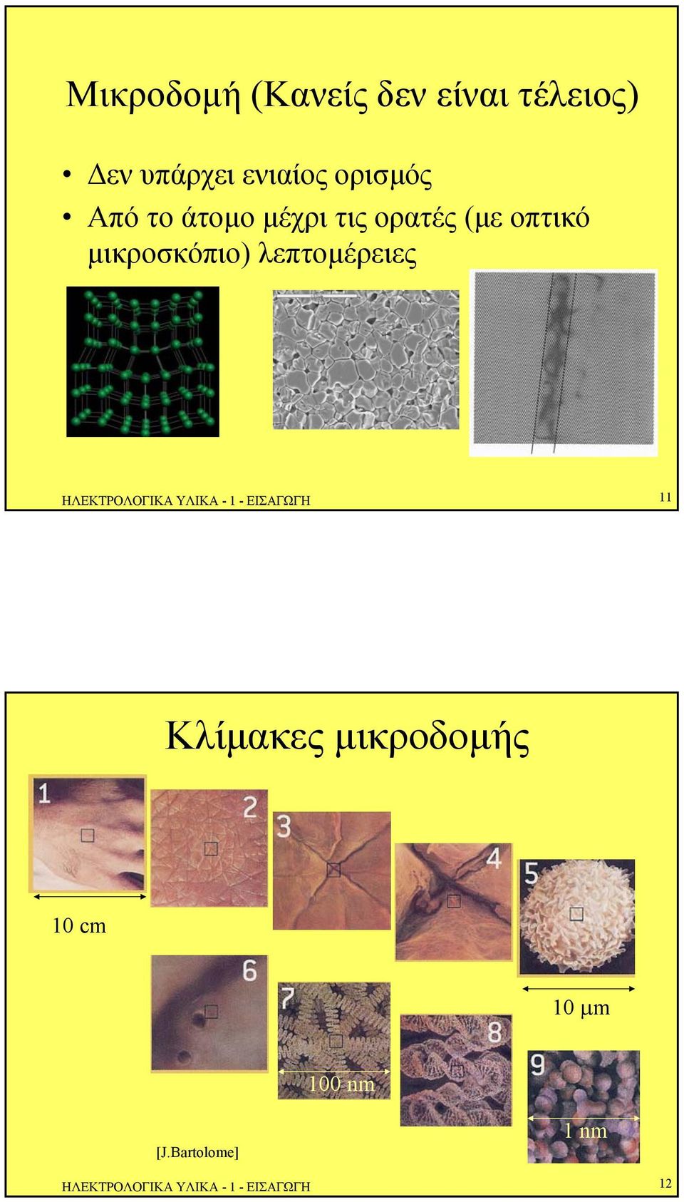 λεπτοµέρειες ΗΛΕΚΤΡΟΛΟΓΙΚΑ ΥΛΙΚΑ -1 -ΕΙΣΑΓΩΓΗ 11 Κλίµακες