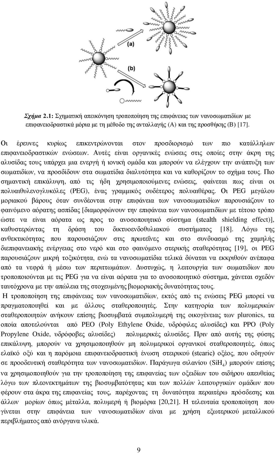 Αυτές είναι οργανικές ενώσεις στις οποίες στην άκρη της αλυσίδας τους υπάρχει μια ενεργή ή ιονική ομάδα και μπορούν να ελέγχουν την ανάπτυξη των σωματιδίων, να προσδίδουν στα σωματίδια διαλυτότητα