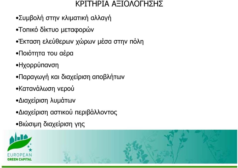 Ηχορρύπανση Παραγωγή ρ γ γή και διαχείριση αποβλήτων βή Κατανάλωση