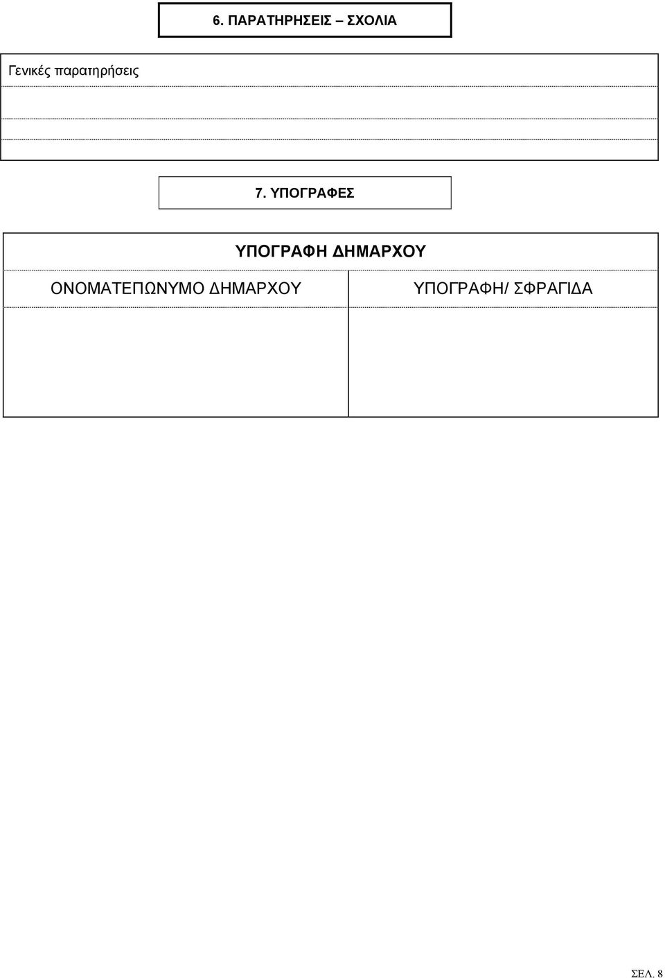 ΥΠΟΓΡΑΦΕΣ ΥΠΟΓΡΑΦΗ ΗΜΑΡΧΟΥ